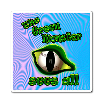 green monster - Magnets - (light blue-purple wave)