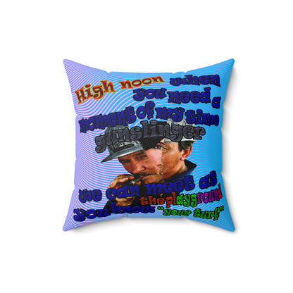 high noon - Spun Polyester Square Pillow - (light blue-purple wave)