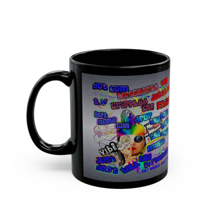 drop the beat - Black Mug (brushed nickel)