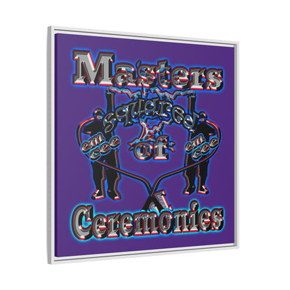 em cee squared - framed canvas art (purple)