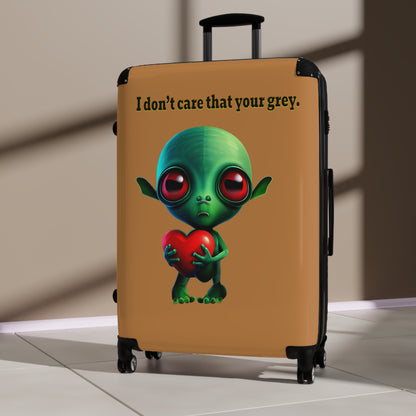 I don't care that your grey - Suitcase (light brown)