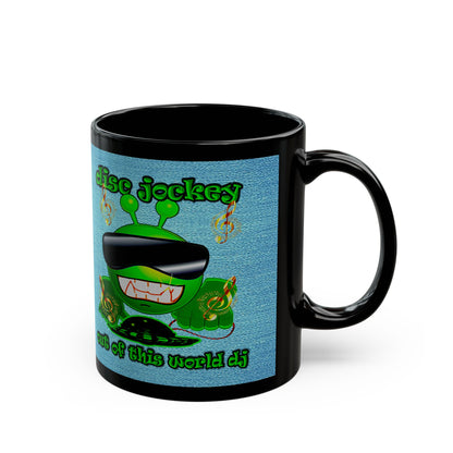disc jockey - Black Mug (faded dark blue)