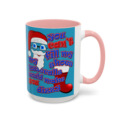 santa's shoes - Accent Mug (turquoise)