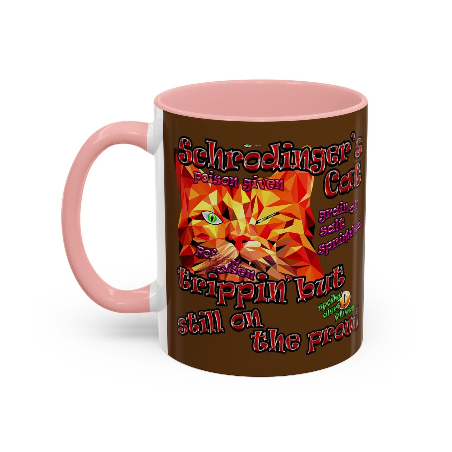 schrodinger's cat - Accent Mug (brown)