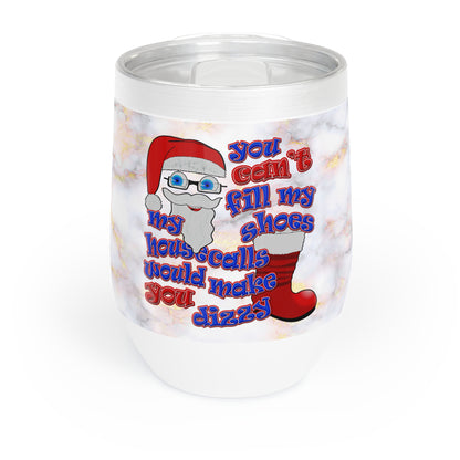 santa's shoes - Chill Wine Tumbler (white marble)