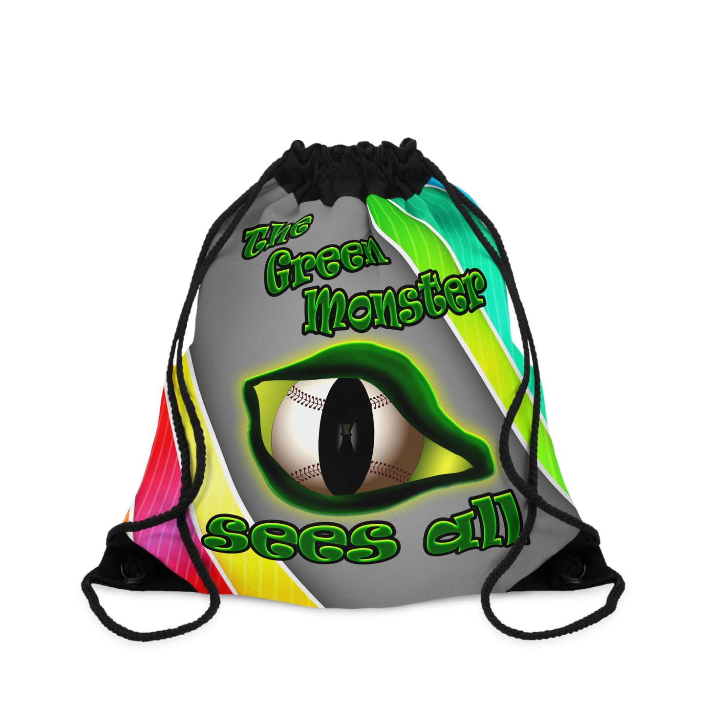 green monster - Drawstring Bag (rainbow split)