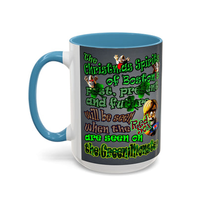 christmas spirits of boston - Accent Mug (grey-light grey)