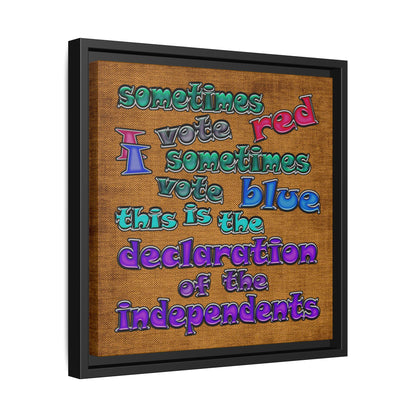 declaration of the independents - framed canvas art (brown papyrus)