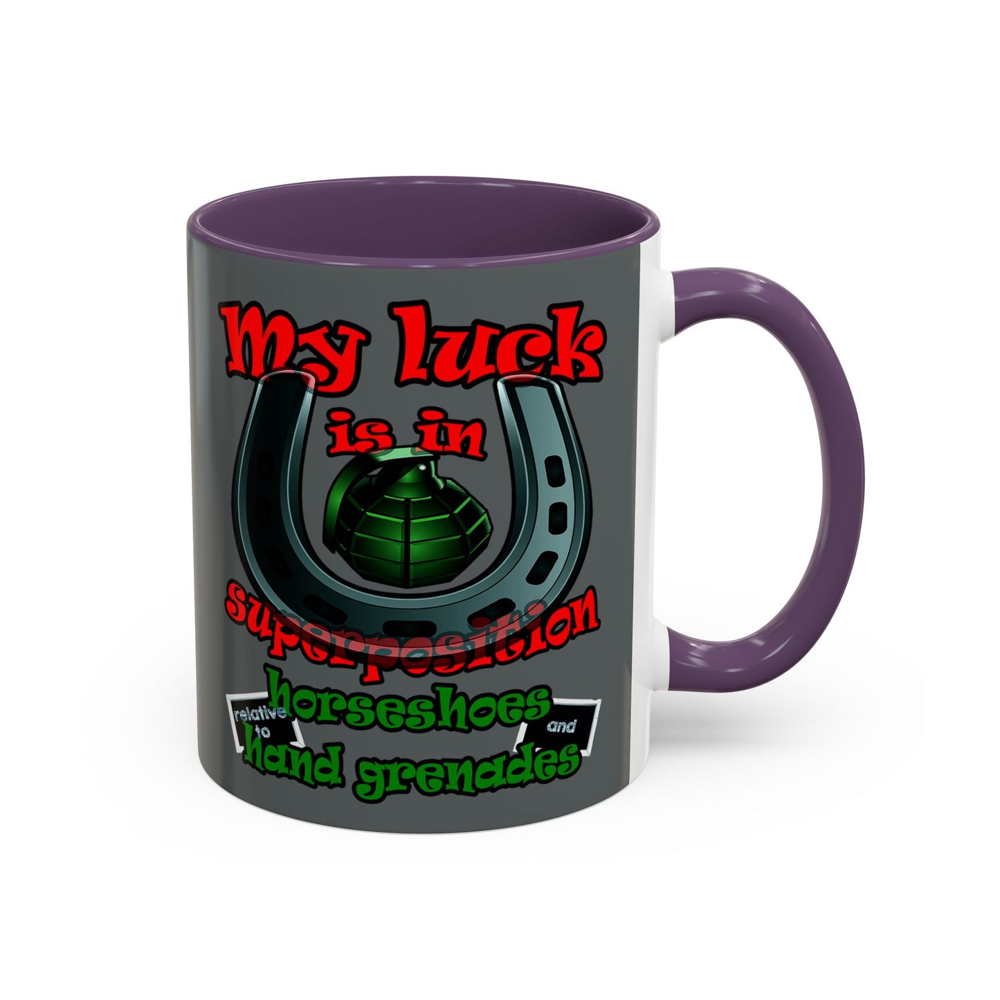 my luck - Accent Mug (dark grey)
