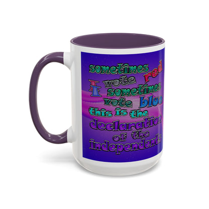 declaration of the independents - Accent Mug (purple-pink wave)