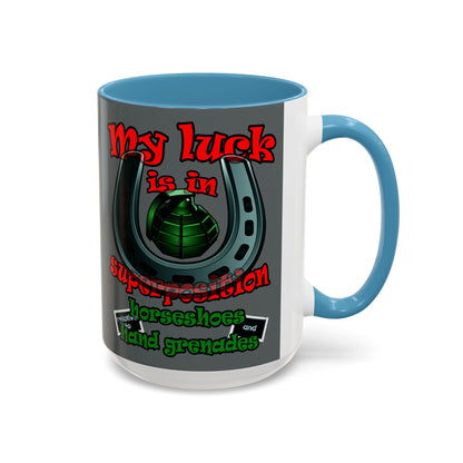 my luck - Accent Mug (dark grey)