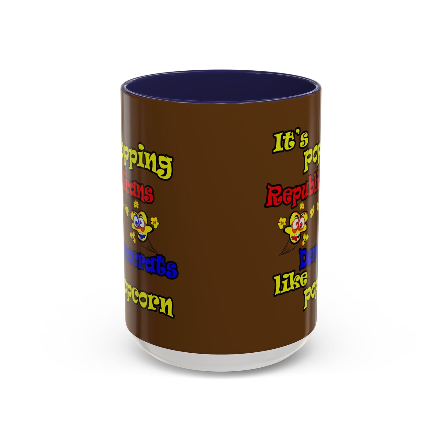 popping like popcorn - Accent Mug (brown)