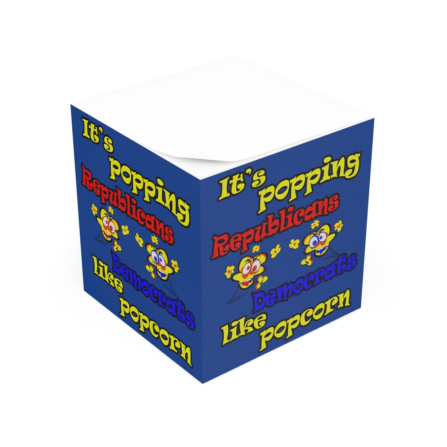 popping like popcorn - note cube (dark blue)
