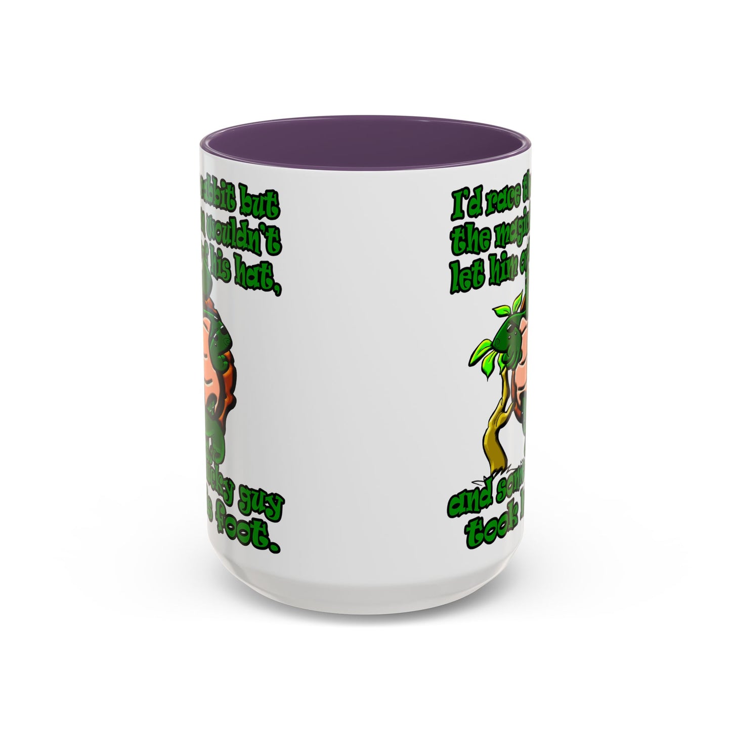 turtle race - Accent Mug (white)
