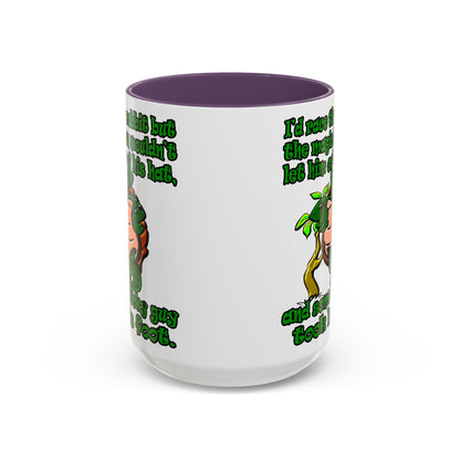 turtle race - Accent Mug (white)