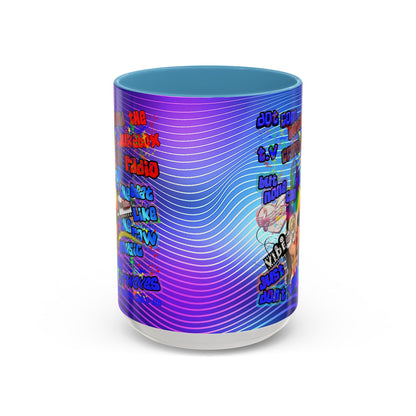 drop the beat - Accent Mug (purple wave)