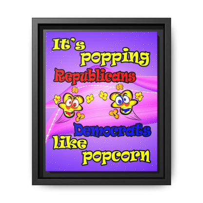 popping like popcorn - framed canvas art (purple-pink wave)