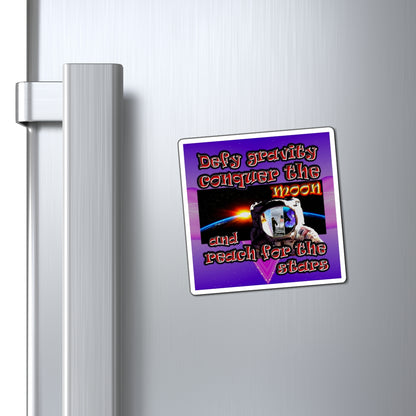 defy conquer reach - Magnets - (purple-pink wave)