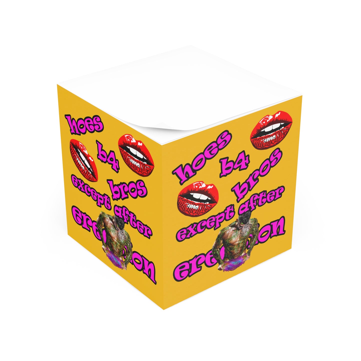 hoes b4 bros - note cube (yellow)