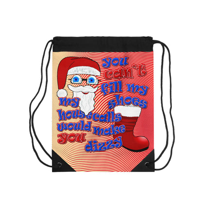 santa's shoes - Drawstring Bag (yellow-orange wave)