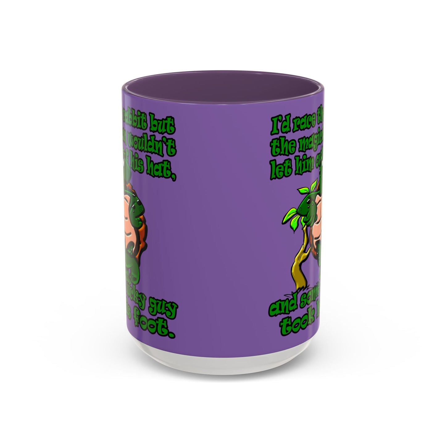 turtle race - Accent Mug (light purple)