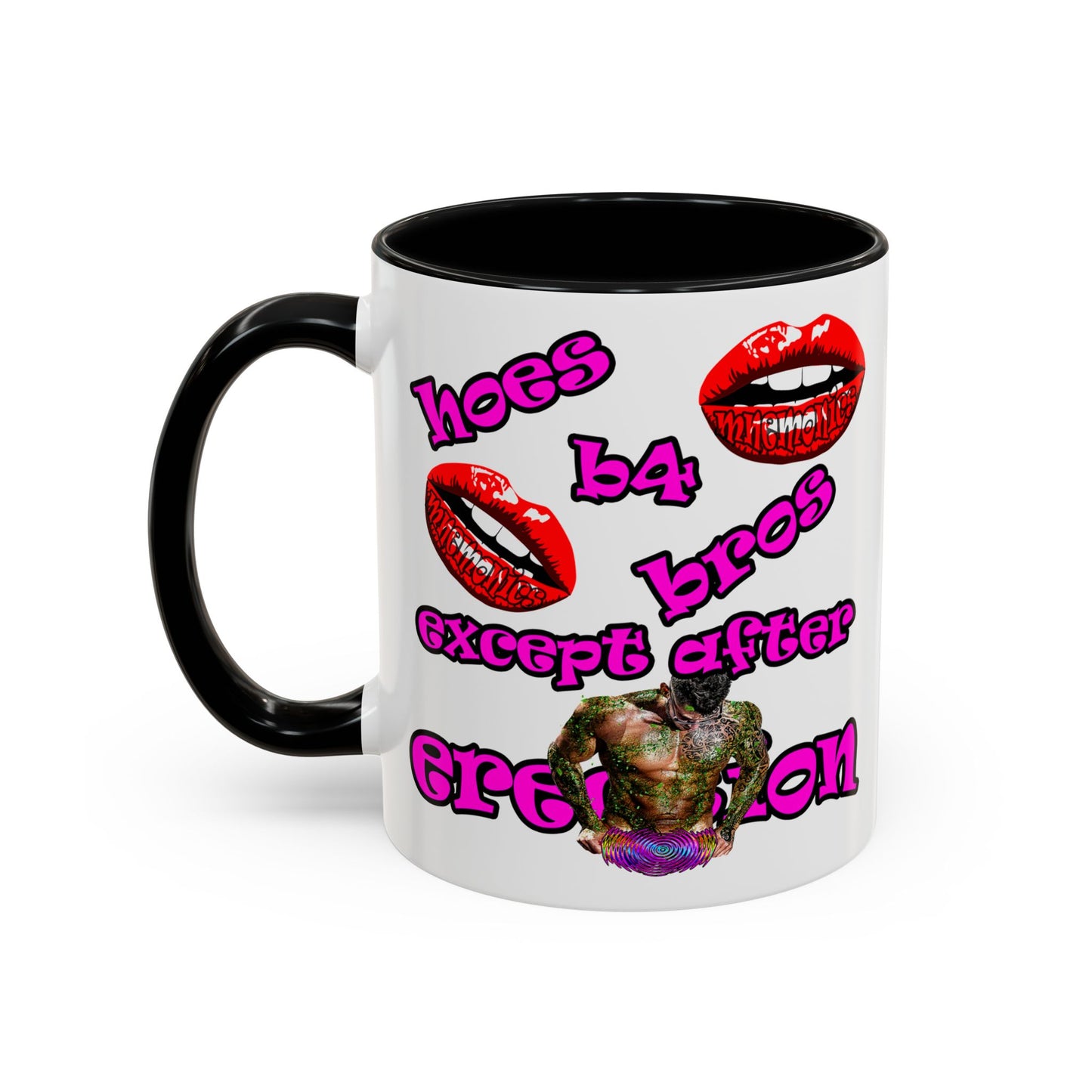 hoes b4 bros - Accent Mug (white)