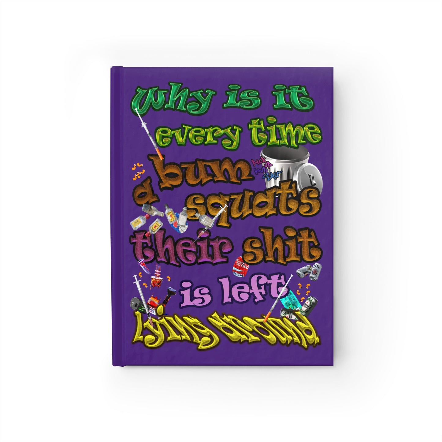 the bum's shit - journal-blank (purple)