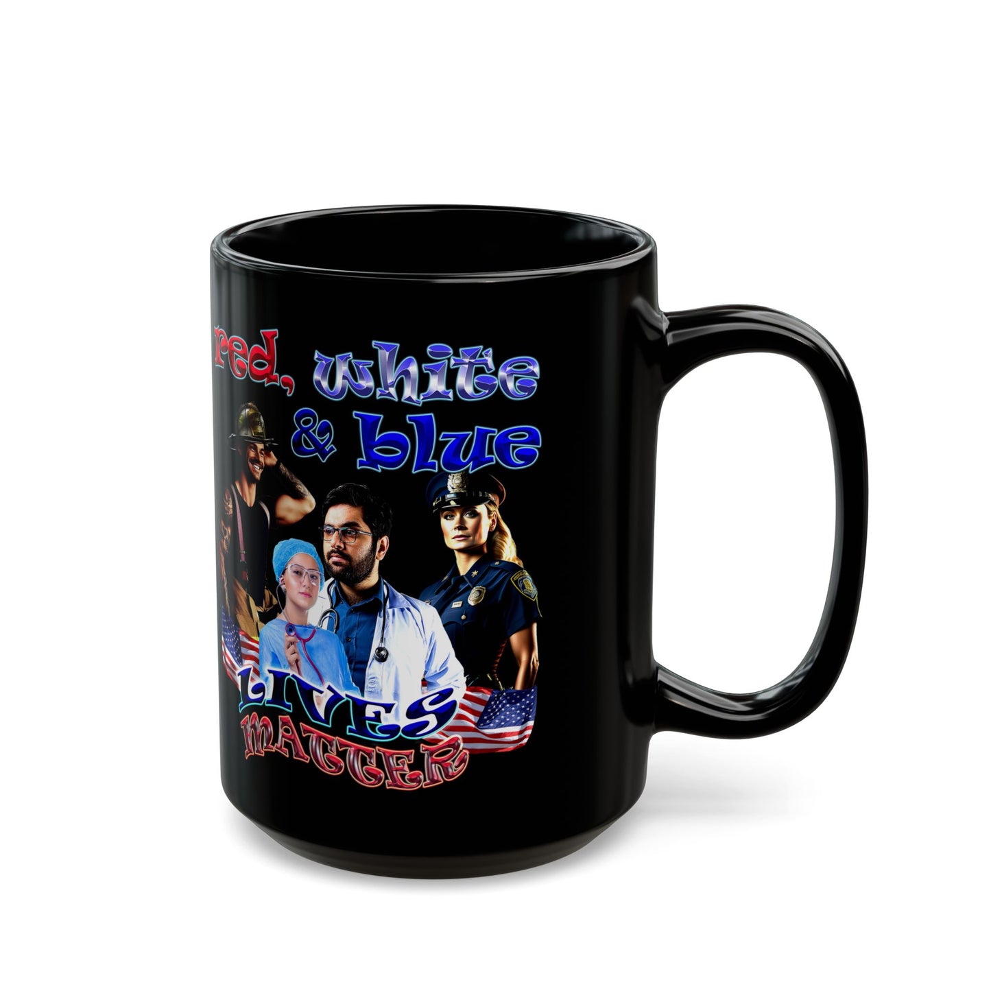 rw&b lives matter - Black Mug (black)