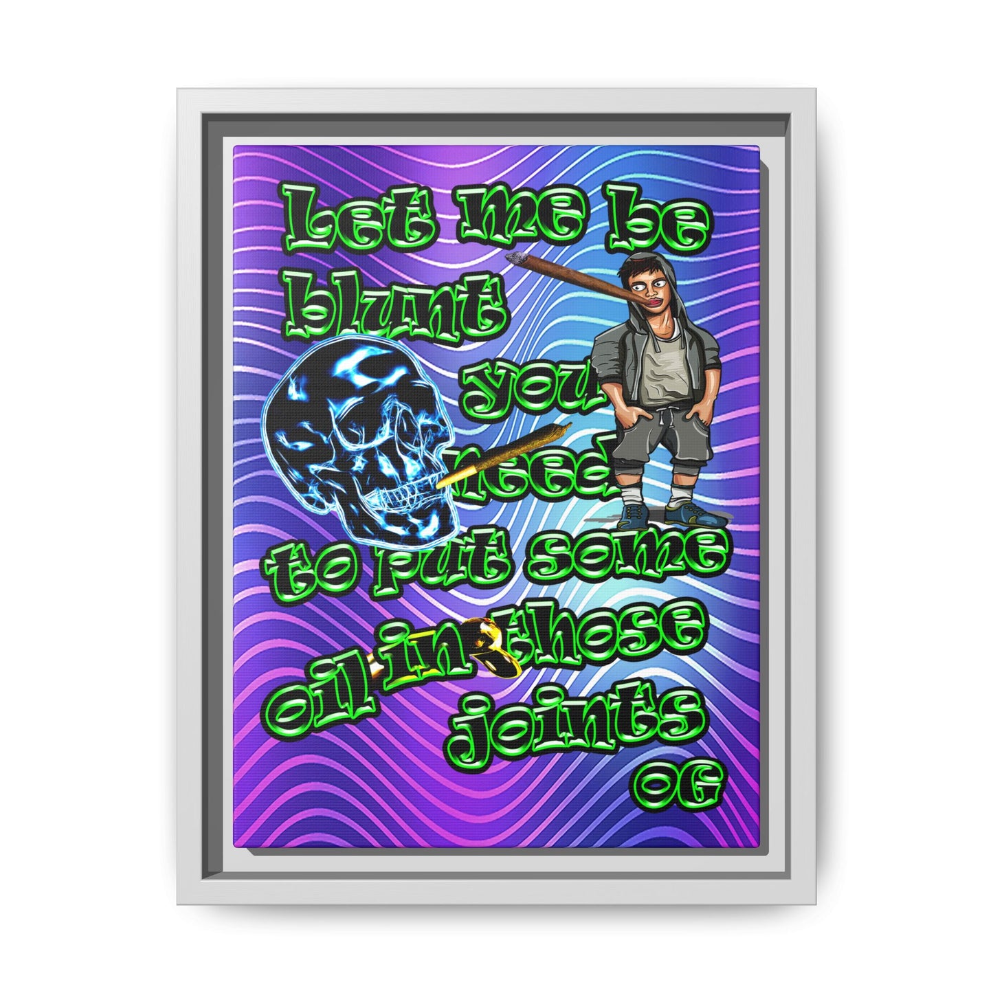 og - framed canvas art (purple wave)