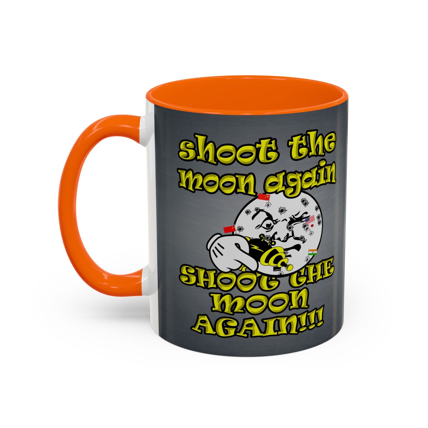 shoot the moon again - Accent Mug (grey-light grey)