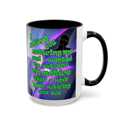 noticed you noticing - Accent Mug (grey-pink wave)