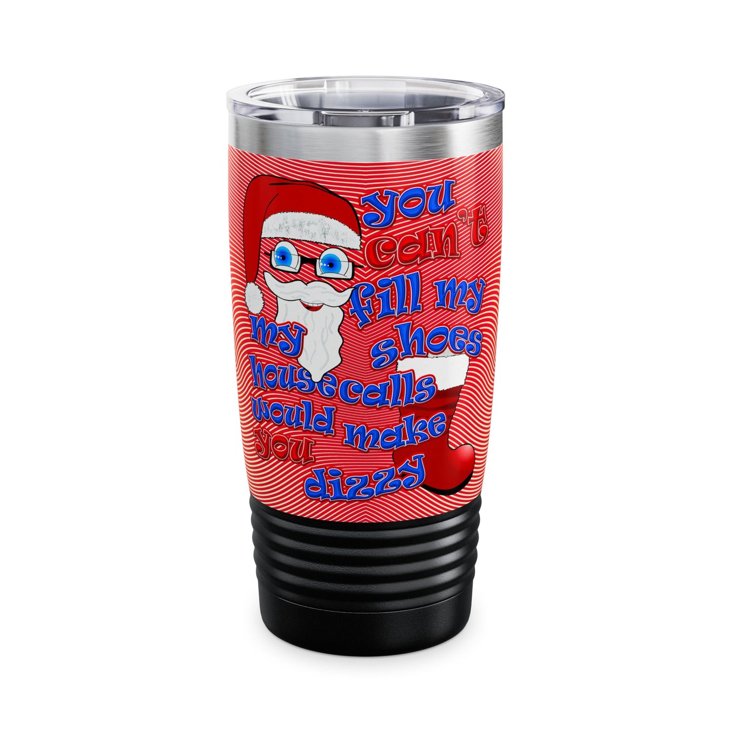 santa's shoes - Ringneck Tumbler, 20oz (yellow-orange wave)