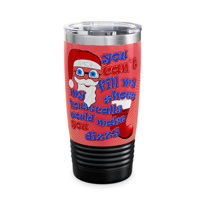 santa's shoes - Ringneck Tumbler, 20oz (yellow-orange wave)