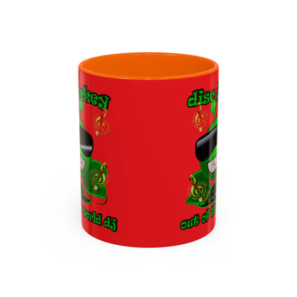 disc jockey - Accent Mug (red)