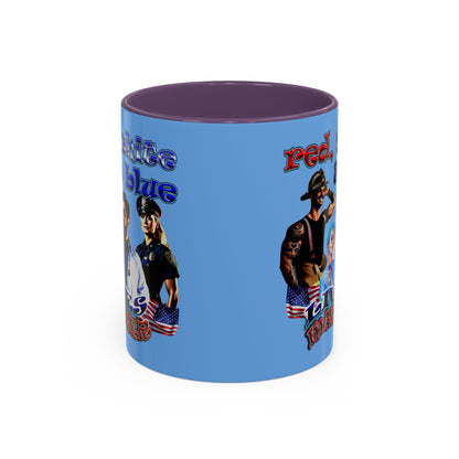 rw&b lives matter - Accent Mug (light blue)