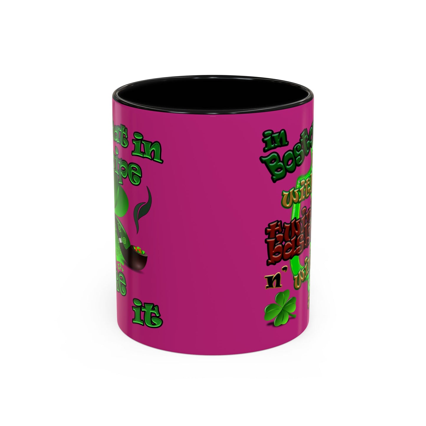 celtics logo - Accent Mug (pink)