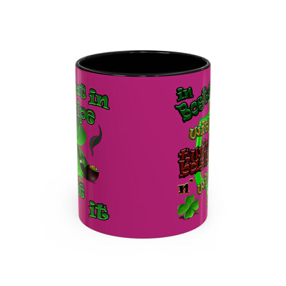 celtics logo - Accent Mug (pink)