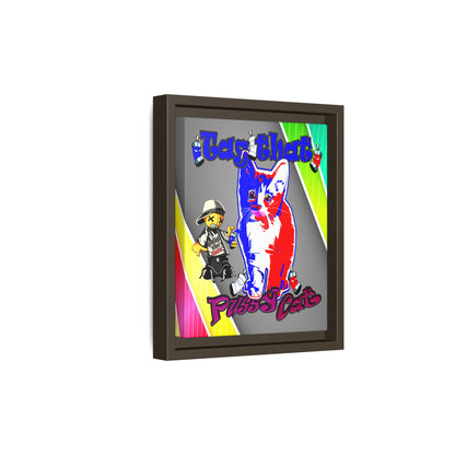 tag that - framed canvas art (rainbow split)