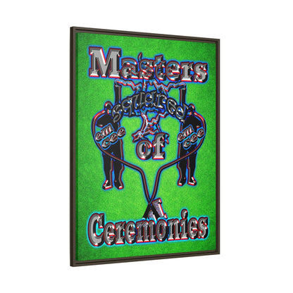 em cee squared - framed canvas art (green turf)