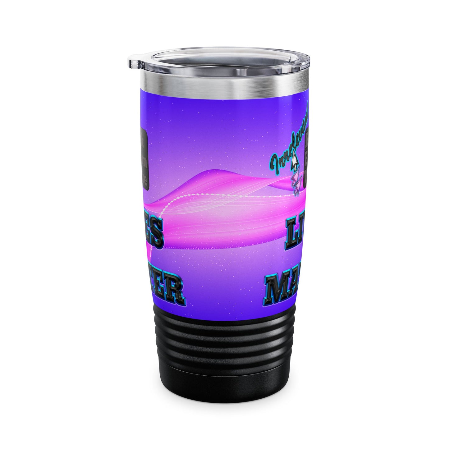 irrelevant - Ringneck Tumbler, 20oz (purple-pink wave)