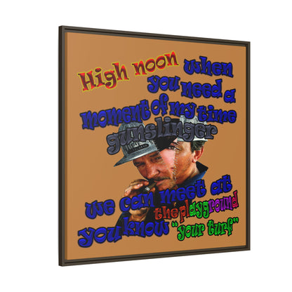 high noon - framed canvas art (light brown)