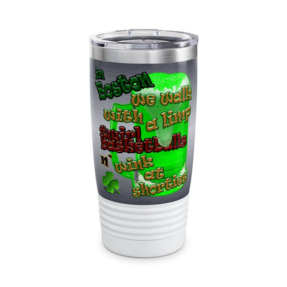 celtics logo - Ringneck Tumbler, 20oz (brushed nickel)