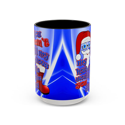 santa's shoes - Accent Mug (blue-white wave)