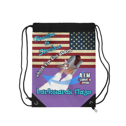 shoot for the stars - Drawstring Bag (light purple)