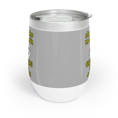 shoot the moon again - Chill Wine Tumbler (light grey)