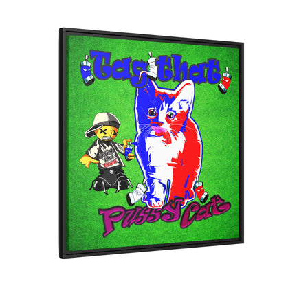 tag that - framed canvas art (green turf)