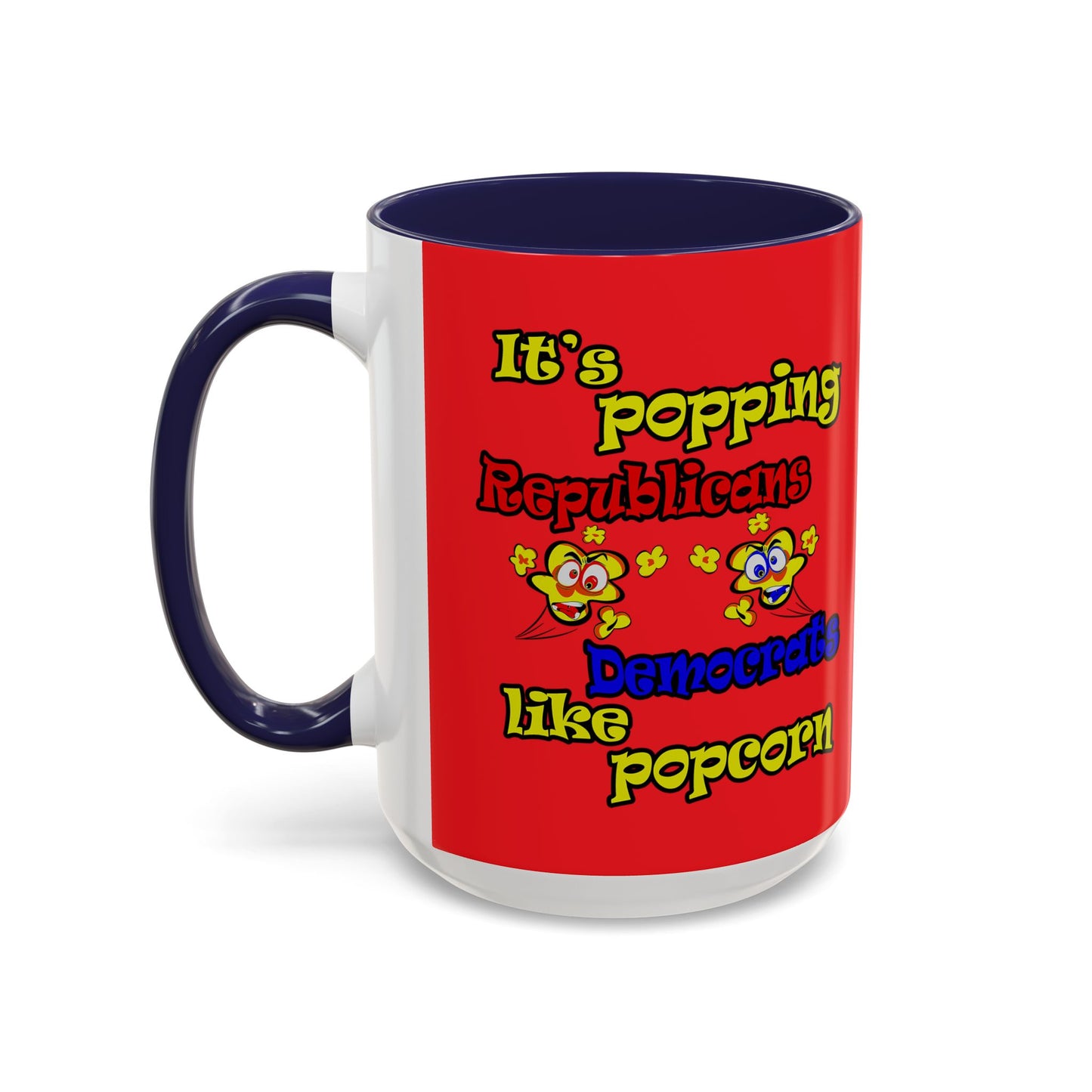 popping like popcorn - Accent Mug (red)