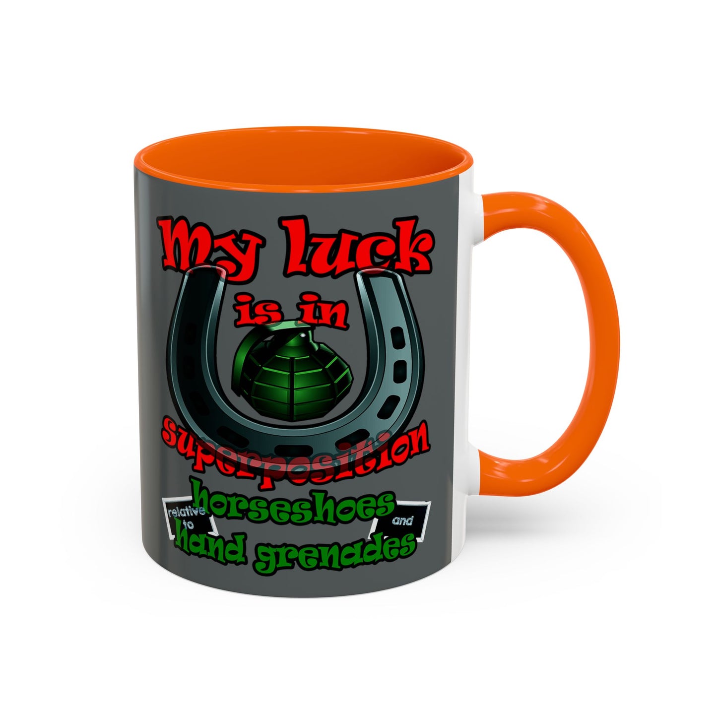 my luck - Accent Mug (dark grey)