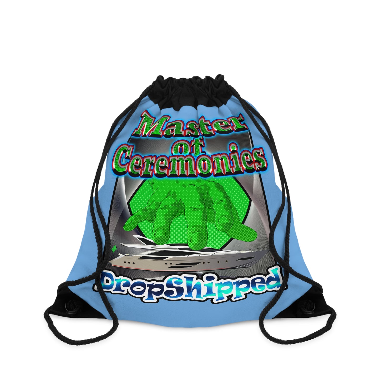 logo - Drawstring Bag (light blue)