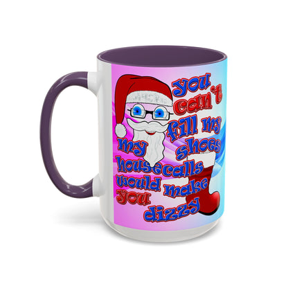 santa's shoes - Accent Mug (light blue-pink wave)